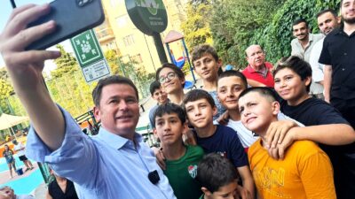 Osmangazi Belediyesi'nin ilçedeki basketbol sahalarını güzelleştirmek adına düzenlediği ‘Basketbol Sahaları