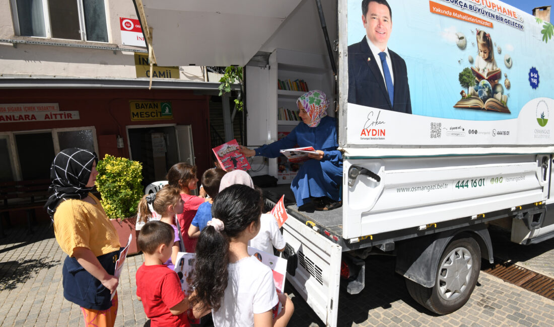 Osmangazi Belediyesi’nin merkeze uzak mahallerdeki çocukları kitap ile buluşturmak amacıyla