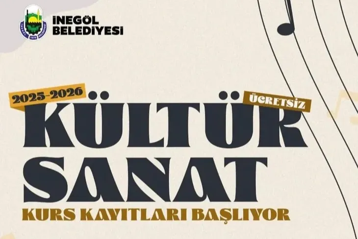 İnegöl Belediyesi’nin ücretsiz; sanat, hobi, meslek, dil eğitimi ve koro