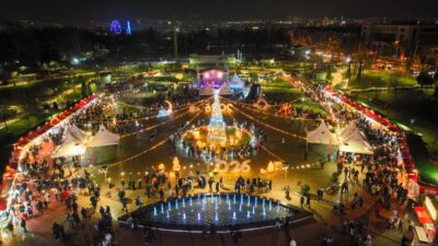 Bursa Büyükşehir Belediyesi tarafından oluşturulan ‘Bursa Yeni Yıl Meydanı’, konserlerden