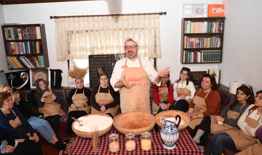 Ekşi Mayanın Sırrı Osmangazi’de paylaşıldı Osmangazi Belediyesi, Somuncu Baba Evi, Fırını ve Kültür Merkezi’nde düzenlediği