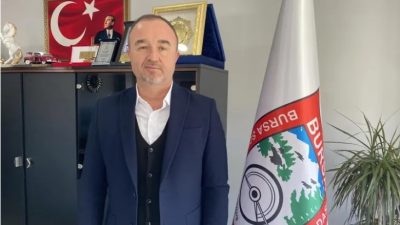 Bursa Şoförler ve Otomobilciler Odası Başkanı Ahmet Çakır, mühürlü ve